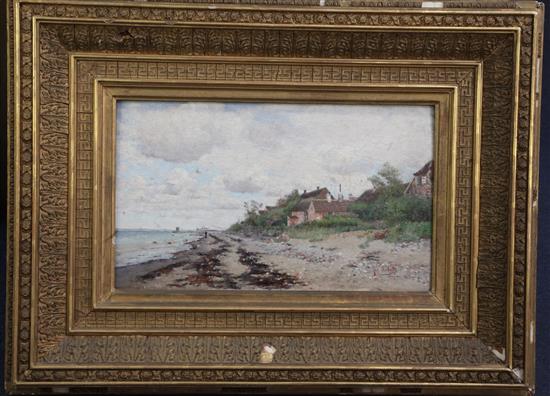 Axel Lindman (1848-1930) Halsingor 10.5 x 18in.